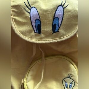 Yellow Tweety Bird six flags Backpack